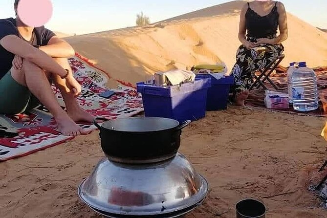 2 days tour to Douz & Ksar Ghilan oasis. and an overnight in the sahara under bedouin tent .. Dinner in the camp, Private Jeep - with english speaking guide. - Douz camp night: sleeping 25 km inside the Sahara