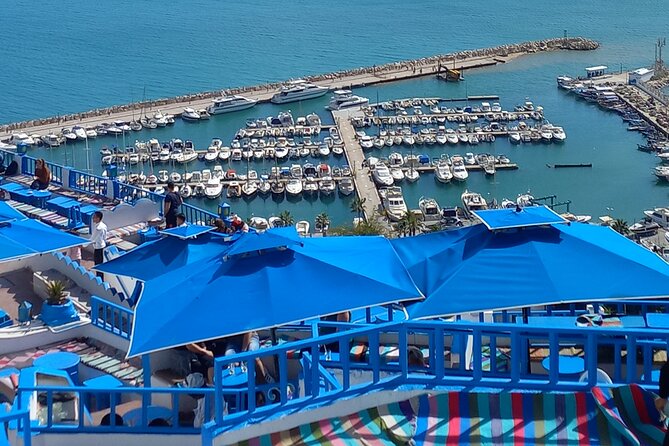 Daytrip Carthage Sidi Bousaid Bardo and Tunis Medina - Sidi Bou Said: a calm, blue-and-white break from the ruins