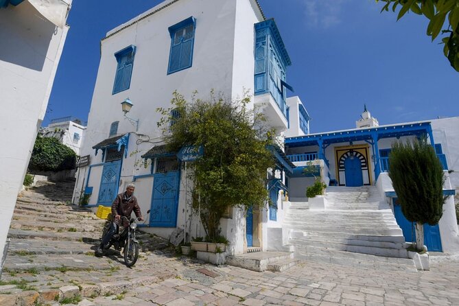 Private Day Trip Tunis Carthage Sidi Bou Said - Sidi Bou Said: blue and white charm, plus the reality of a steep climb