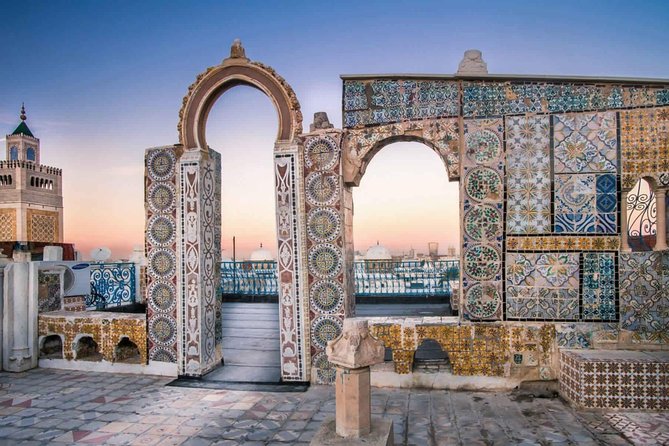 Tunis, Sidi Bousaid and Carthage day trip from Hammamet - Sidi Bou Said cliff town: blue-and-white streets, flowers, and famous art